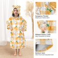 thumbnail image 3 of FORMRS Wearable Blanket Hoodie with Sleeves for Kids Cozy Flannel Sweatshirt, Yellow Rabbit Pattern, 3 of 7