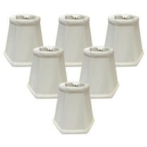 Royal Designs, Inc. Hexagon Bell Chandelier Shade CS-715WH-6, White, 3 x 5 x 4.5, Pack of 6