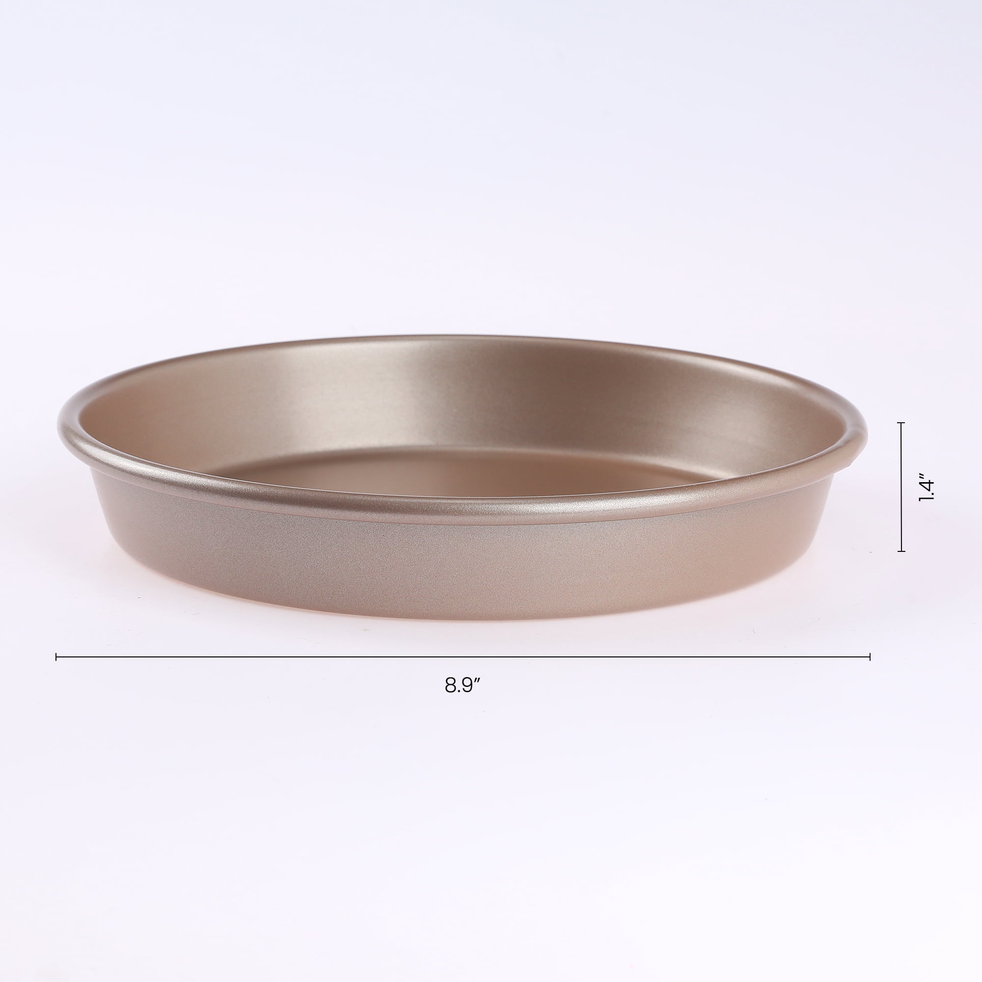 Unique Bargains 2 Pcs Baking Sheet Pan Cookie Sheets Rose Gold 8.9*8.9*1.4in