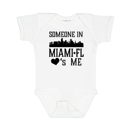 

Inktastic Miami Florida Someone Loves Me Skyline Boys or Girls Baby Bodysuit