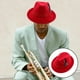 thumbnail image 5 of Classic Fedora Hat para hombres Capa de jazz elegante Sombreros de vestido de vestir cálido Sombrero de copa de estilo Fedora para fiestas bodas y fechas rojo, 5 of 6