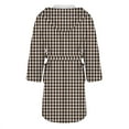 thumbnail image 5 of Women's Fleece Plush Robe Long Warm Plush Bathrobe Loungewear Jacket Printed Comfort Robe, 5 of 5