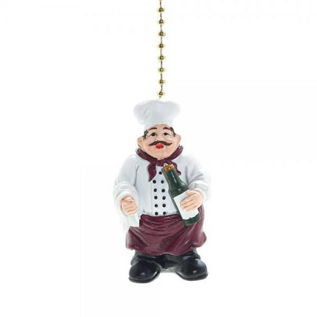 

Jolly Fat Italian/French Chef Decorative Ceiling Fan and Light Pull Chain