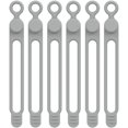 thumbnail image 1 of Paquetes de 12 piezas de bridas para cables de silicona, bridas para cables reutilizables, organizador de cables de almacenamiento de cables de datos, bridas para cables de silicona, gris, 1 of 5