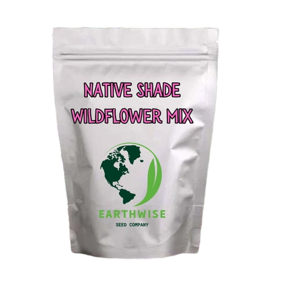 Earthwise Shady Native Wildflower Seed Mix for Shade Gardens and Pollinator Areas, Shade Tolerant Blend, 1/4 lb, Covers 175 Sq ft