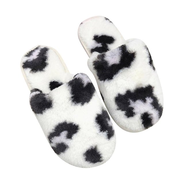 par de pantuflas de algodón de suela gruesa, cálidas, antideslizantes y bonitas para el hogar, para otoño e invierno