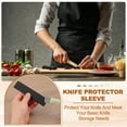 thumbnail image 4 of Uxcell ABS Knife Cover Sleeves, 13.5x3 cm Knife Blade Edge Guard Sheath Flocking for Home Kitchen, Black, 4 of 7