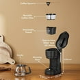 thumbnail image 3 of Moifoi 5-Cup Coffee Maker, Anti-Drip & Detachable Funnel, 0.75L, Black, 3 of 6