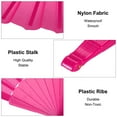 thumbnail image 4 of Uxcell Folding Fan Vintage Handheld Fans Plastic for Halloween Party 42x23cm/16.54x9.06",Pack of 10 (Rose Red), 4 of 6