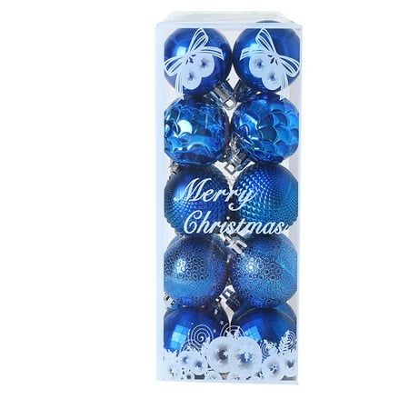 

ZTTD Christmas Decorations 4cm/1.6in Gold Silver Pink Champagne Christmas Ball Christmas Tree Package Pendant Box A