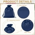 thumbnail image 3 of Uxcell Satin Drawstring Gift Bags for Jewelry, Candy, and Party Favors Navy Blue 6 x 8 Inch, 3 of 7