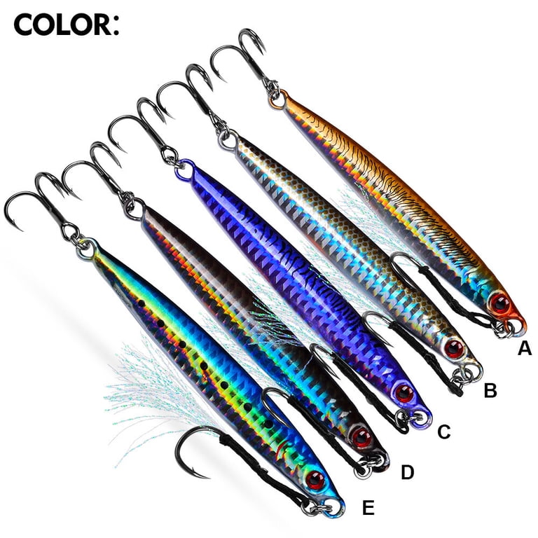 Lot De 5 Leurres De Pêche Mer Et Rivière - Cuillers Métalliques - Jigging - Trolling
