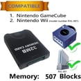 thumbnail image 2 of KSRplayer Tarjeta de Memoria de Alta Velocidad de 32MB para Nintendo GameCube y Wii – 507 Bloques, ABS Duradero, Plug-and-Play (Negro), 2 of 7