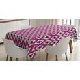 thumbnail image 1 of Geometric Tablecloth, Rhombus Pattern with Ethnic Motifs Batik Pattern Vivid Colored Geometric Design, Rectangular Table Cover for Dining Room Kitchen, 52" X 70",Multicolor, by Ambesonne, 1 of 3