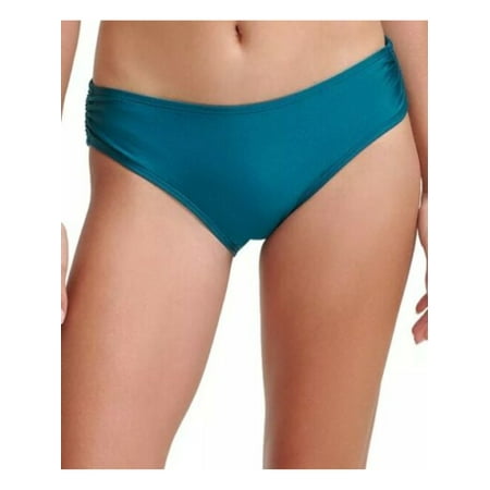 CALVIN KLEIN Women s Teal Stretch Lined Full Coverage UV Protection Hipster Swimsuit Bottom S