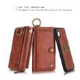 thumbnail image 3 of iPhone XR Leather Flip Case Cover,iPhone XR Zipper Wallet Case for Women and Men, Dteck [14 Card Holder][Zipper][Magnetic Detachable] Wallet Folio Case Leather Pouch for iPhone XR 6.1 inch, Brown, 3 of 10