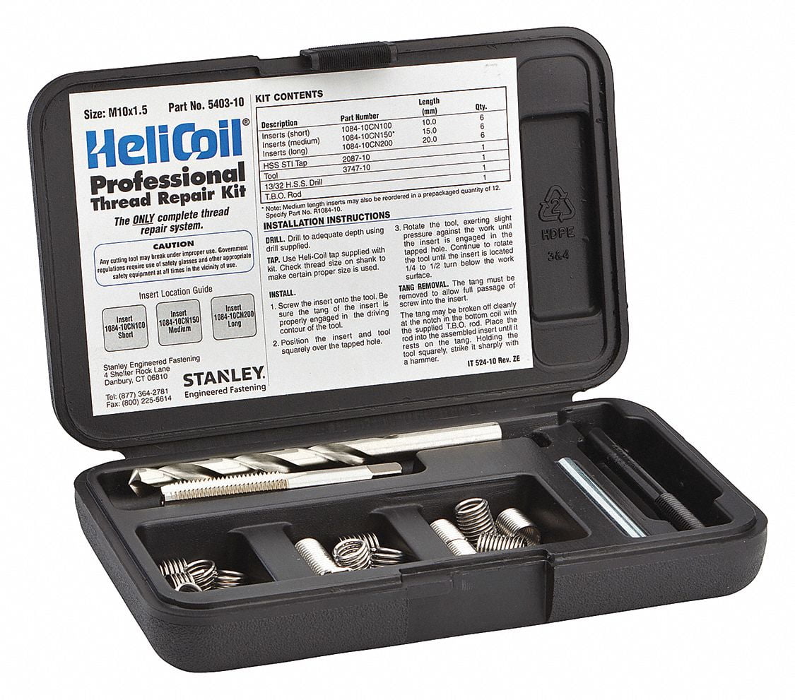 Helicoil Thread Repair M5 x 0.8 Drill and Tap 12 Inserts 