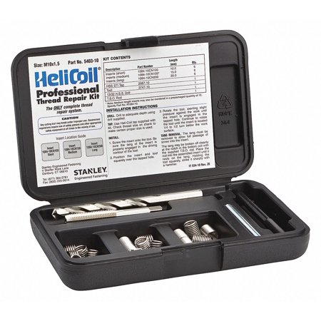 UPC: 0025964221278 | Stanley Engineered Fastening Thread Repair Kit 304 SS M10x1.5 18 Pcs 5403-10