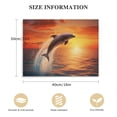thumbnail image 2 of JRXY Sunset Canvas Wall Art, Dolphin Wall Art Framed, Dolphin Canvas Wall Art, Animal Wall Art Print on Canvas for Living Room Bedroom Bathroom Office Wall Decor, 16x12in, 2 of 5