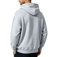 thumbnail image 6 of UDAUDU Mens Casual Cotton Hooded Jackets Collar Drawstring Zip Up Hoodies 2026 Fall Fashion Pullover Sweatshirts Long Sleeve Shirts Light Gray 2XL, 6 of 8