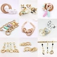 thumbnail image 5 of Nvzi 100 PCS 5 Sizes Natural Wood Rings, Unfinished Smooth Wooden Ring, Wood Circles forCraft, Ring Pendant and Connectors Jewelry Making (100pcs-5 Sizes), 5 of 5