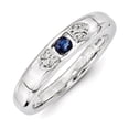 thumbnail image 2 of 14K White Gold Ring Band Mother's & Family Semi Mount Diamond center Stone Mounting 4 mm, Size 6, 2 of 3
