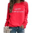 thumbnail image 2 of Fesfesfes Ugly Xmas Sweater Women's Christmas Print O- Neck Long Sleeve Loosen Sweatershirt Top Sale Items, 2 of 4