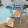 thumbnail image 4 of Orange Flower Pillow Covers 20x20 Inch Set of 2 Fall Throw Pillows Outdoor Waterproof Decor for Living Room Sofa Patio Funiture Garden Floral Polyester Pillow Covers 002N, 4 of 6