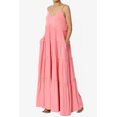 thumbnail image 3 of TheMogan Robe Longue Maxi à Volants Superposés Col en V pour Femmes avec Poche Décontractée, 3 of 6