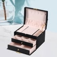 thumbnail image 4 of serony 3 Layer Jewelry Box Removable Dividers Case 36 Ear Studs Waterproof Black, 4 of 8