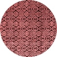 thumbnail image 1 of Ahgly Company Indoor Round Abstract Red Modern Area Rugs, 3' Round, 1 of 4