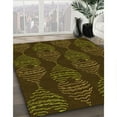 thumbnail image 3 of Ahgly Tapis Rond Lavable en Machine Intérieur Transitionnel Jaune Foncé Vert, 4 Pieds Rond, 3 of 7
