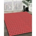 thumbnail image 3 of Ahgly Company Machine Washable Indoor Square Transitional Red Area Rugs, 7' Square, 3 of 7