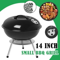 Linsen-outdoors Portable Charcoal Grills For Outdoor Cooking Backyard Small Barbecue Party With Air Vent 14 Inch Black