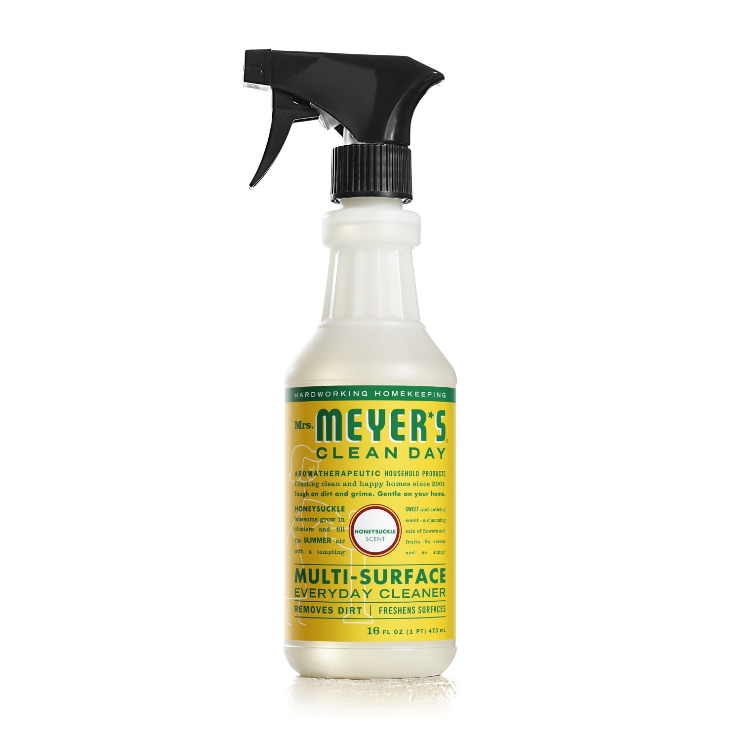 (2 pack) Mrs. Meyer's Clean Day Multi-Surface Everyday Cleaner, Honeysuckle Scent, 16 Fl Oz Bottle