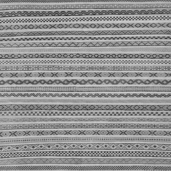 Ahgly Company Indoor Square Abstract Gray Modern Area Rugs, 7' Square