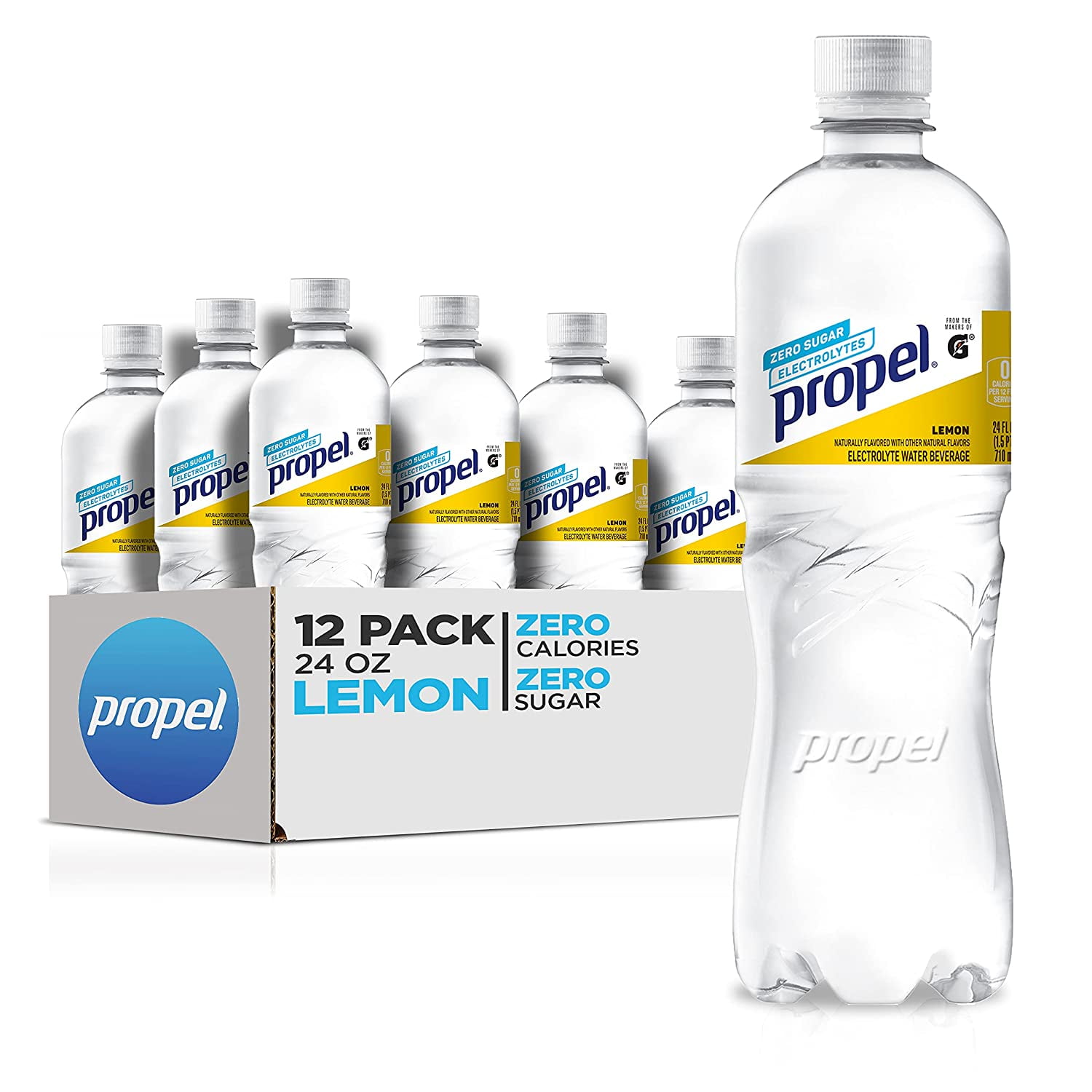 Propel, Lemon, Zero Calorie Water Beverage with Electrolytes & Vitamins