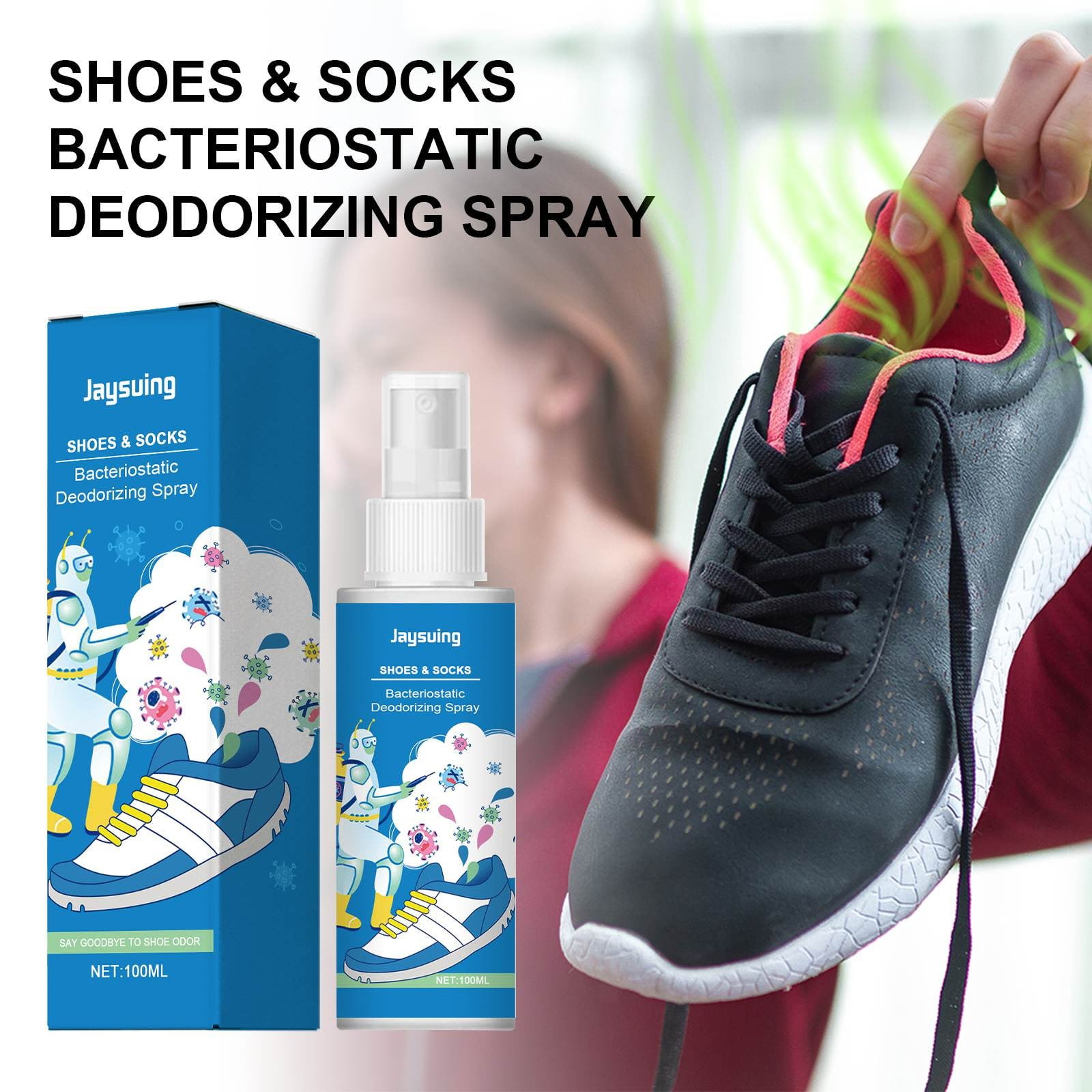 Shoe Deodorizer Spray Boot Sneaker and Shoe Smell Eliminator Shoe Spray Formulated Shoe Deodorant Spray for Stinky Shoes Shoe Cabinet Deodorant Spray Odor Deodorant Lasting 100ml Walmart