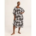thumbnail image 4 of Joyspun Women’s Sleepwear Woven 46” Caftan Nightgown, S-4X, 4 of 5