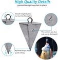 thumbnail image 2 of czcpp-Pyramid Sinker Fishing Weights Bullet Fishing Weight Saltwater Fishing Weight Sinker for Catfish Rig Ocean Surf Fishing Gear Tackle 1oz 2oz 3oz 4oz 5oz 6oz 8oz, 2 of 4