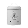thumbnail image 4 of Farmhouse Storage Jar Vintage Vegetable Storage Container with Ventilation Holes white garlic, 4 of 8