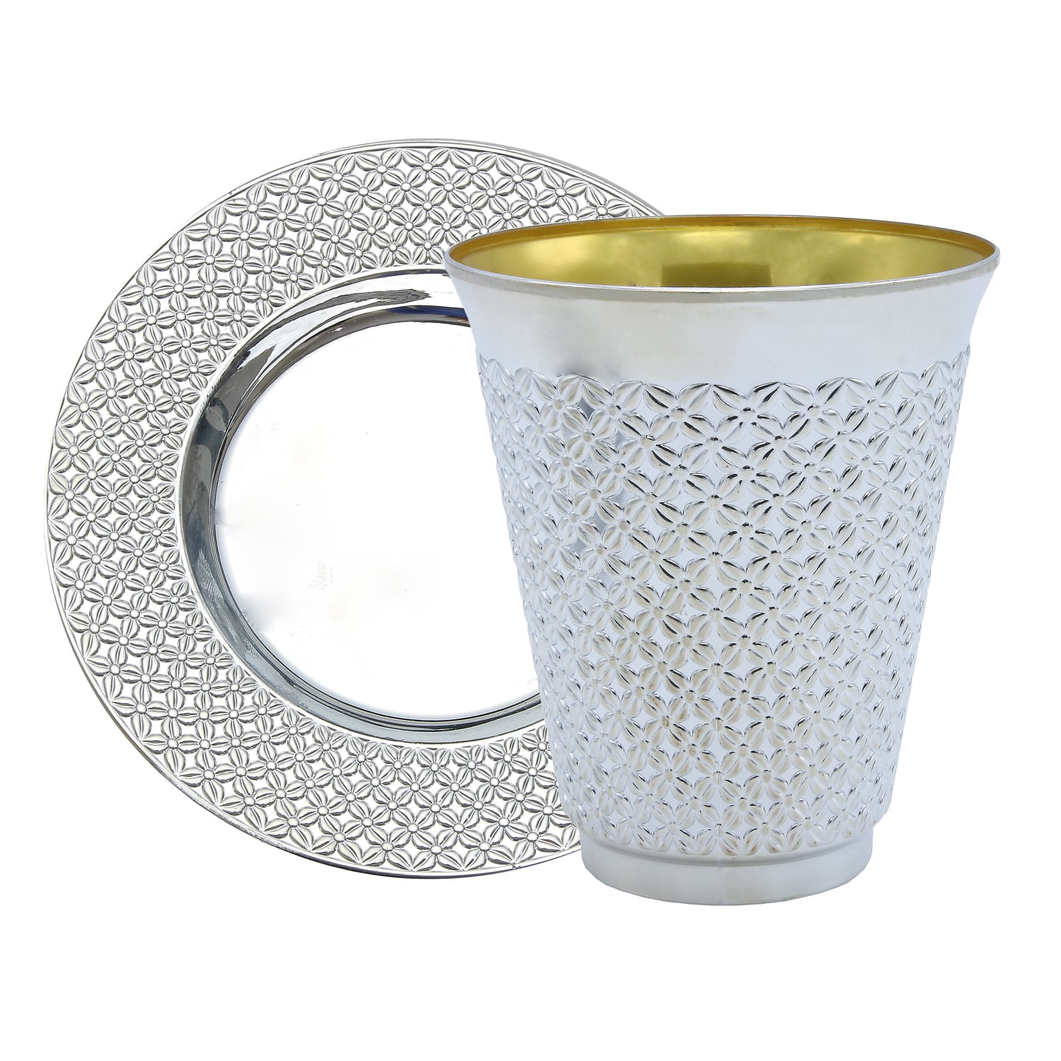 Plastic Kiddush Cups and Saucer Set 100 Count (50 Sets) 5.5 oz