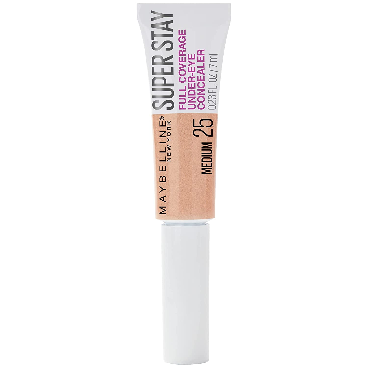 2 Pack Maybelline Super Stay Super Stay Full Coverage, Brightening, Long Lasting, Under-eye Concealer Liquid Makeup Forup to 24H Wear, With Paddle Applicator, Medium, 0.23 fl. oz