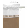 thumbnail image 5 of Faux Linen Valances for Windows Brown White Stripes Minimalist Simple Pattern Curtains Valance Light Filtering Rod Pocket Small Window Treatment for Kitchen Living Room Bedroom 42x18In, 5 of 6