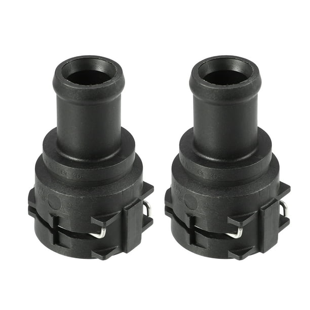 Conector de manguera de refrigerante del motor para Audi Q3 - Pack de 2 Negro