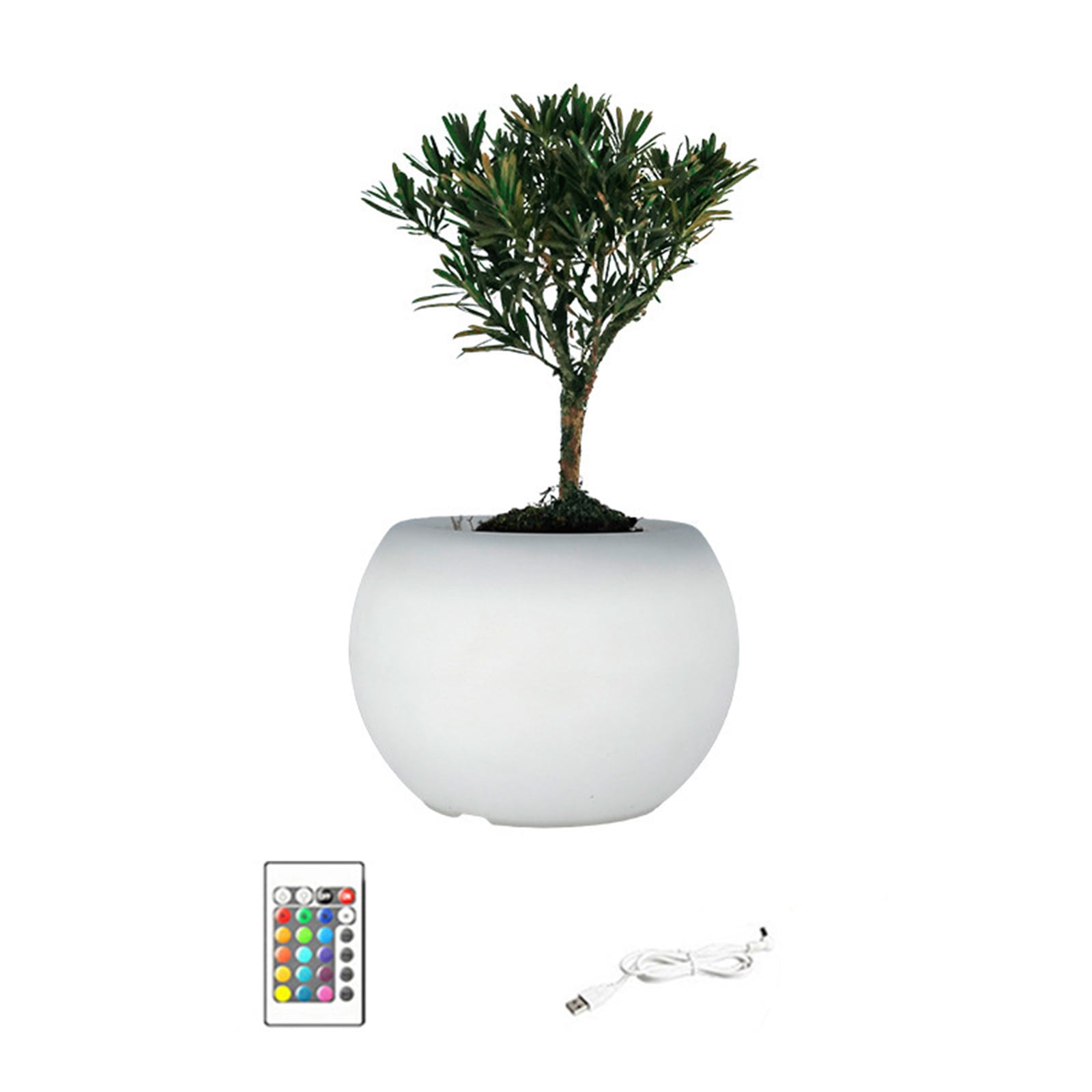 Smarted Color Shifts Illuminated Planter For Indoor Plant Decorative Gardening Pots Using Safe Materials