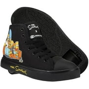 HEELYS Youth Kids The Simpsons Hustle High Top Wheels Skate Sneaker Shoes 6, Numeric_6 Black
