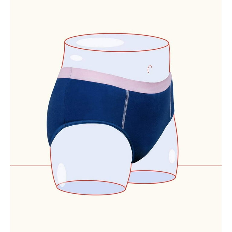 Thinx BTWN) Teen Period Underwear - Brief Panties Blue, 13/14