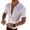 White, variant on ZenCart Men's Hooded T-Shirt Short-Sleeved Checked Zip-up Tee Shirt Casual Thin Summer Top for Sports Leisure Outdoor Beach