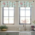 thumbnail image 4 of LALILO Kitchen Curtain Valance Vintage Pink Flower Rod Pocket Window Curtain 52"x 18" Set of 2, 4 of 6